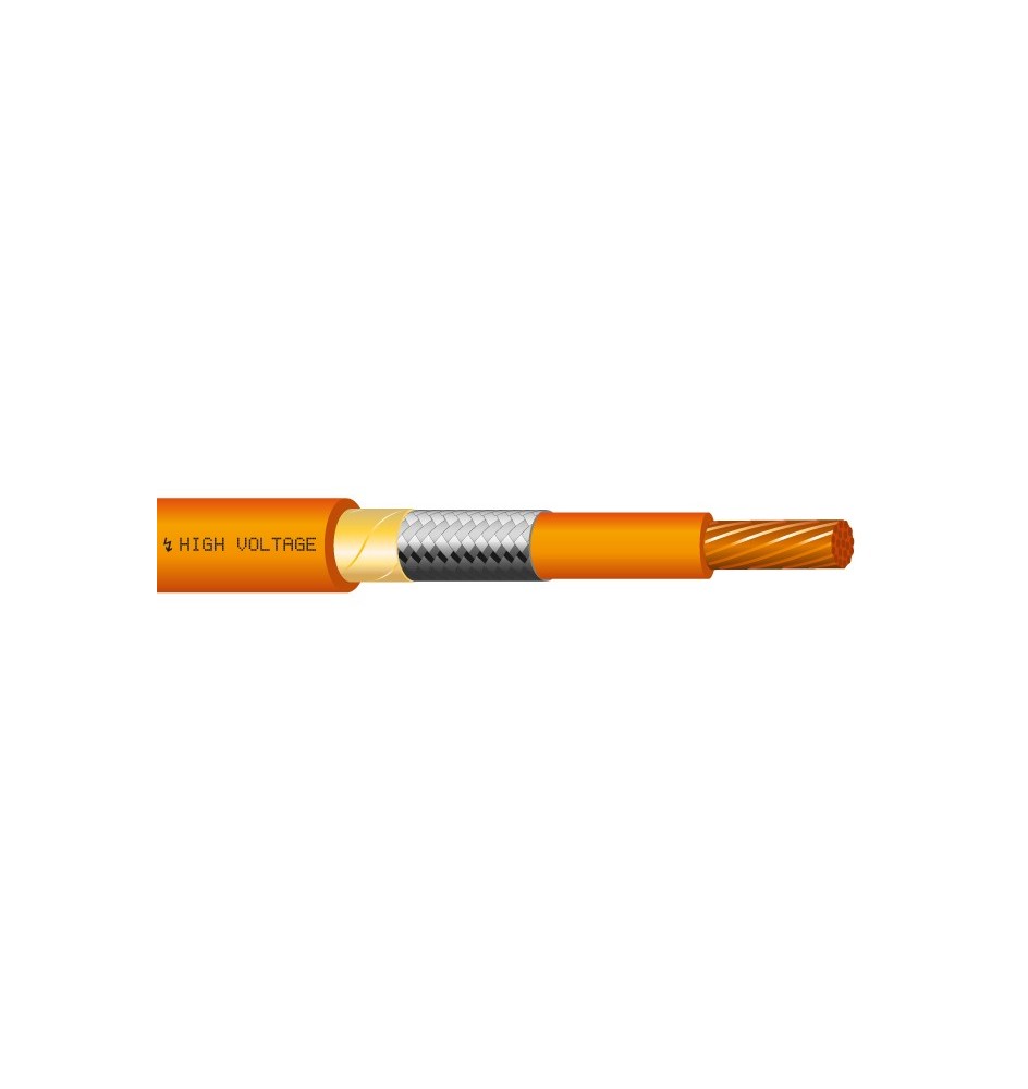 Cable blindado naranja SILICABLE FHLR2GCB2G-C de 4 mm²