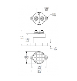 Gigavac GV200FC Contactor - 48 V interne spoelonderdrukking