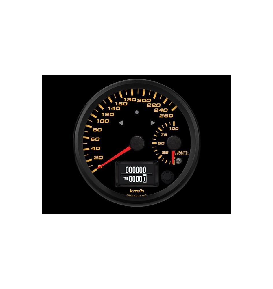 EV Dual Gauge (w/ warning) 260 km/h Speedometer / Battery Level 101mm (4")