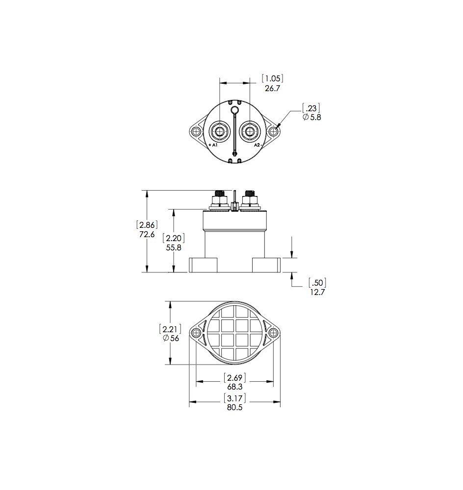 Gigavac GV200MAB Contactor 12V Internal Economizer