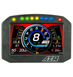 Pantalla de registro de panel plano de carbono AEM CD-5FL