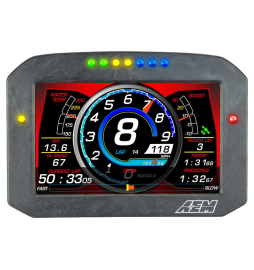 Display di registrazione a pannello piatto in carbonio AEM CD-7FLG con GPS interno