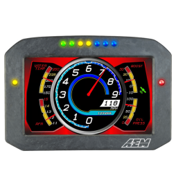 AEM CD-7FLG Carbon Flat Panel Logging Display met interne GPS